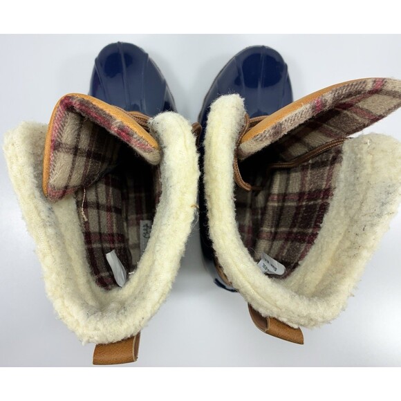 Jessica Carlyle Gavin Ankle Duck Boots Navy & Brown Women Size 8.5 - Picture 10 of 12